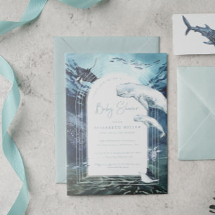 Baby shower Beluga Whale Ocean Kaart