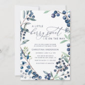 Baby shower Berry Sweet Blueberry Invitation (Devant)