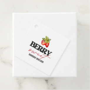 Baby shower Berry Sweet Strawberries Bedankjes Labels