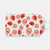 Baby shower Berry Sweet Strawberries Cadeaulabel (Voorkant (Horizontaal))