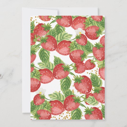 Baby shower Berry Sweet Strawberry Invitation (Dos)