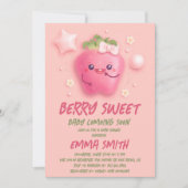 Baby shower Berry Sweet Strawberry Invitation (Devant)
