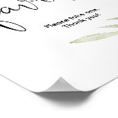 Baby shower bevoordeelt roze groen goudelegant poster (Hoek)