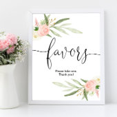 Baby shower bevoordeelt roze groen goudelegant poster