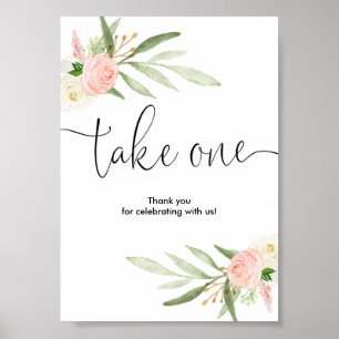 Baby shower bevoordeelt roze groen goudelegant poster