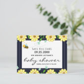 Baby shower Bewaar de datum Briefkaart (Staand voorkant)
