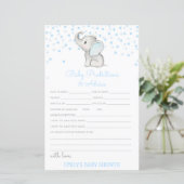 Baby shower Bewerkbare Baby Voorspelling en advies (Staand voorkant)