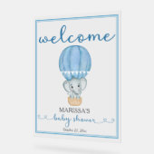 Baby shower Bienvenue Blue Elephant (Angle)