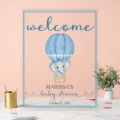 Baby shower Bienvenue Blue Elephant (Mariage)
