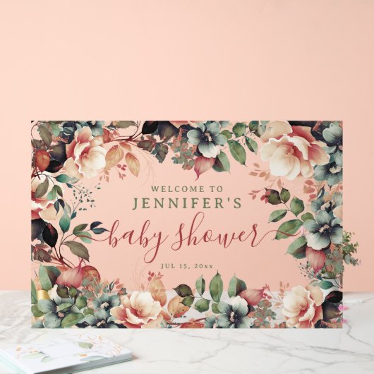 Baby shower Bienvenue Boho Garden Floral (Mariage)