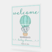 Baby shower Bienvenue Eléphant Vert (Angle)