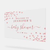 Baby shower Bienvenue Rose Parties scintillant or  (Angle)