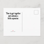 Baby shower Bienvenue Superstar Star Invitation (Dos)