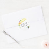 Baby shower bij bijen - Kaartenlabel voor gebeden Ronde Sticker (Envelop)