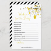 Baby shower bij bijen - wenst Baby (Voorkant / Achterkant)