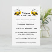 Baby shower bijenontwerp kaart (Staand voorkant)