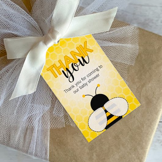 Baby shower bijenthema Gift Label Cadeaulabel