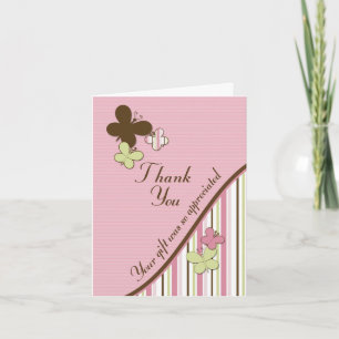 Baby shower bijpassende bedankkaart