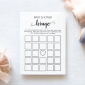 Baby shower Bingo Baby shower Party carte de jeu