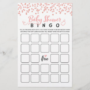 Baby shower Bingo Baby shower Party game