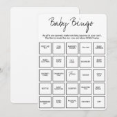 Baby Shower Bingo Cards, Unique Prefilled Baby Bin Kaart (Voorkant / Achterkant)