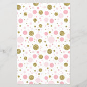 Baby shower Bingo, Faux Confetti, Roze, Goud Flyer (Achterkant)