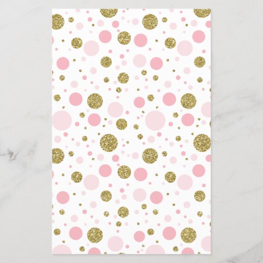 Baby shower Bingo, Faux Confetti, Roze, Goud Flyer (Achterkant)