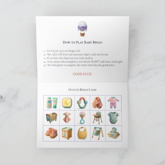 Baby Shower Bingo Game Board4. Fun Party Feestdagen Kaart