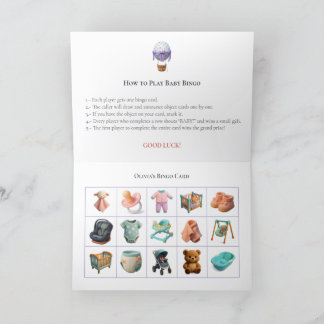 Baby Shower Bingo Game Board9. Fun Party Feestdagen Kaart