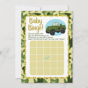 Baby shower Bingo Game Kaart