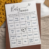 Baby shower Bingo Game Kaart