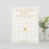 Baby shower Bingo [Golden Sparkles] Briefhoofd (Staand voorkant)