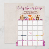 Baby shower Bingo Kaart (Voorkant / Achterkant)