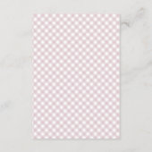 Baby shower Bingo Leuke Roze Gingham Party Card Kaart (Achterkant)