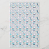 Baby shower Bingo, Little Man, Bow Stropdas Flyer (Achterkant)