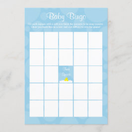 Baby shower Bingo - Rubber eendje thema - Blauw Kaart