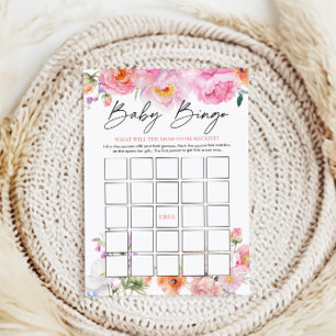 Baby shower Bingo spel