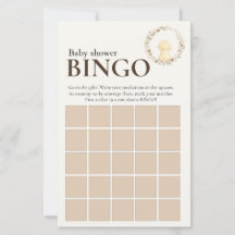 Baby Shower Bingo Spel | Golden Retriever