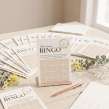 Baby Shower Bingo Spel | Golden Retriever