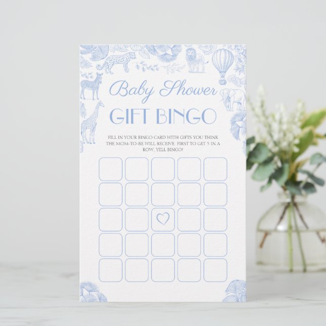 Baby shower Bingo spel Kaart (Staand voorkant)