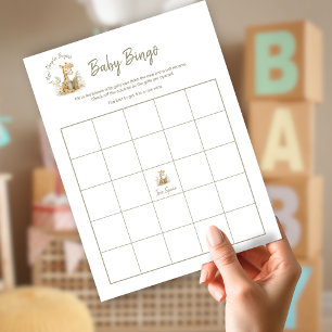 Baby shower Bingo Spel Nieuw Chapter Begint Giraff Kaart