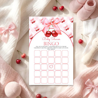 Baby shower Bingo spelkaart