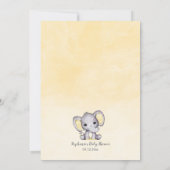 Baby shower Bingo Yellow Elephant Game Kaart (Achterkant)