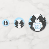 Baby shower blauw confetti (Achterkanten)