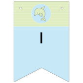 Baby shower Blauw/Dolfijn, Swallowtail Banner (Derde vlag)