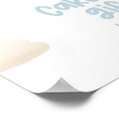 Baby shower blauw heteluchtballonavontuur wacht op poster (Hoek)