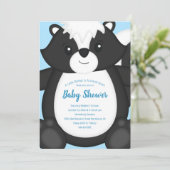 Baby shower blauw kaart (Staand voorkant)