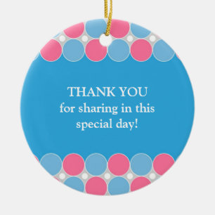 Baby shower Blauw & Roze Favoriet Ornament