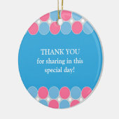 Baby shower Blauw & Roze Favoriet Ornament (Links)