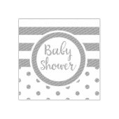 Baby shower  blauw 	rubberstempel (Afrduk)